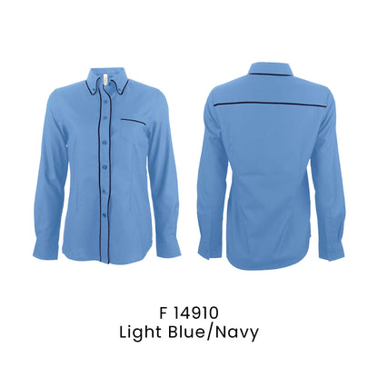 F 14910 Light Blue/Navy - F149 corporate uniform shirt