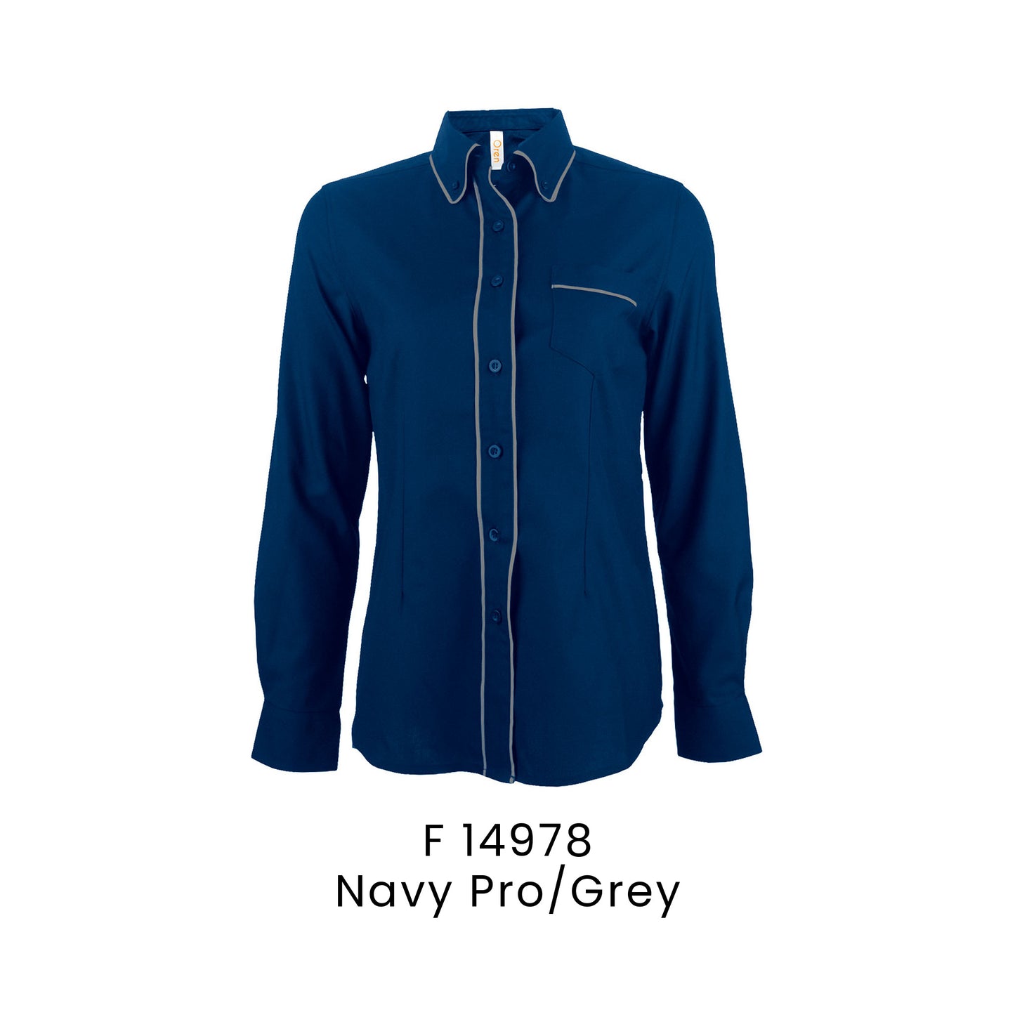 F 14978 Navy Pro/Grey - F149 corporate uniform shirt