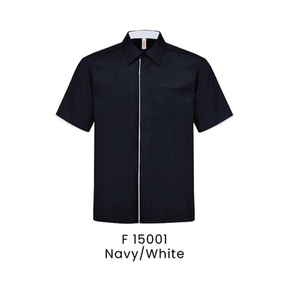 F 15001 Navy/White - F150 corporate uniform shirt