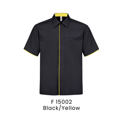 F 15002 Black/Yellow - F150 corporate uniform shirt