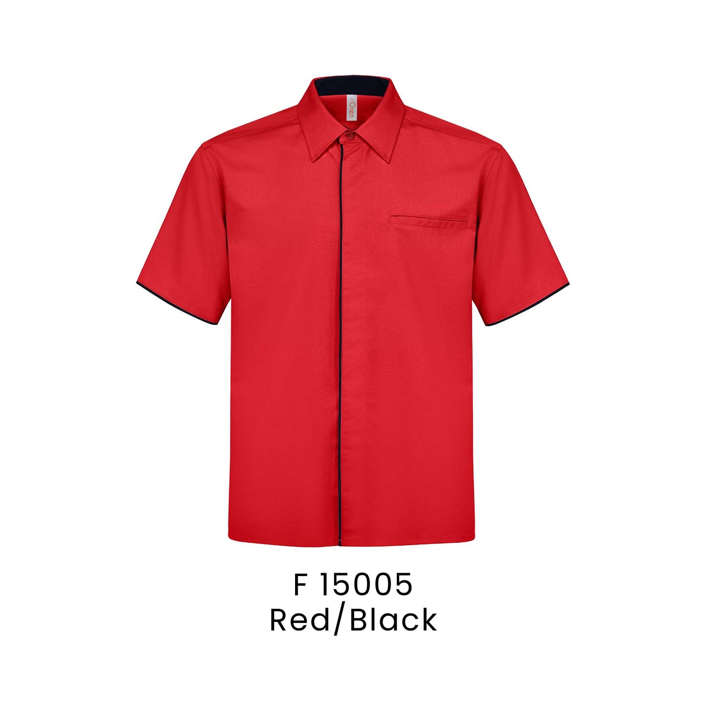 F 15005 Red/Black - F150 corporate uniform shirt