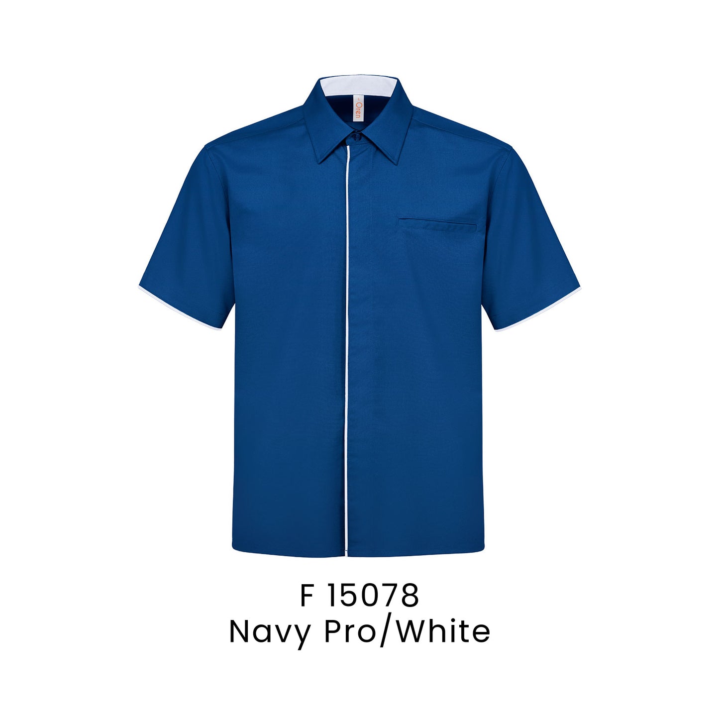 F 15078 Navy Pro/White - F150 corporate uniform shirt