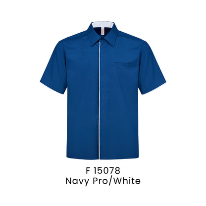 F 15078 Navy Pro/White - F150 corporate uniform shirt