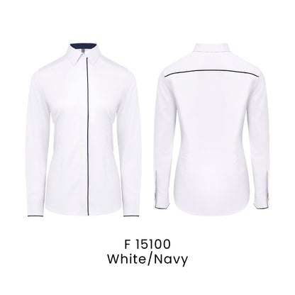 F 15100 White/Navy - F151 corporate uniform shirt
