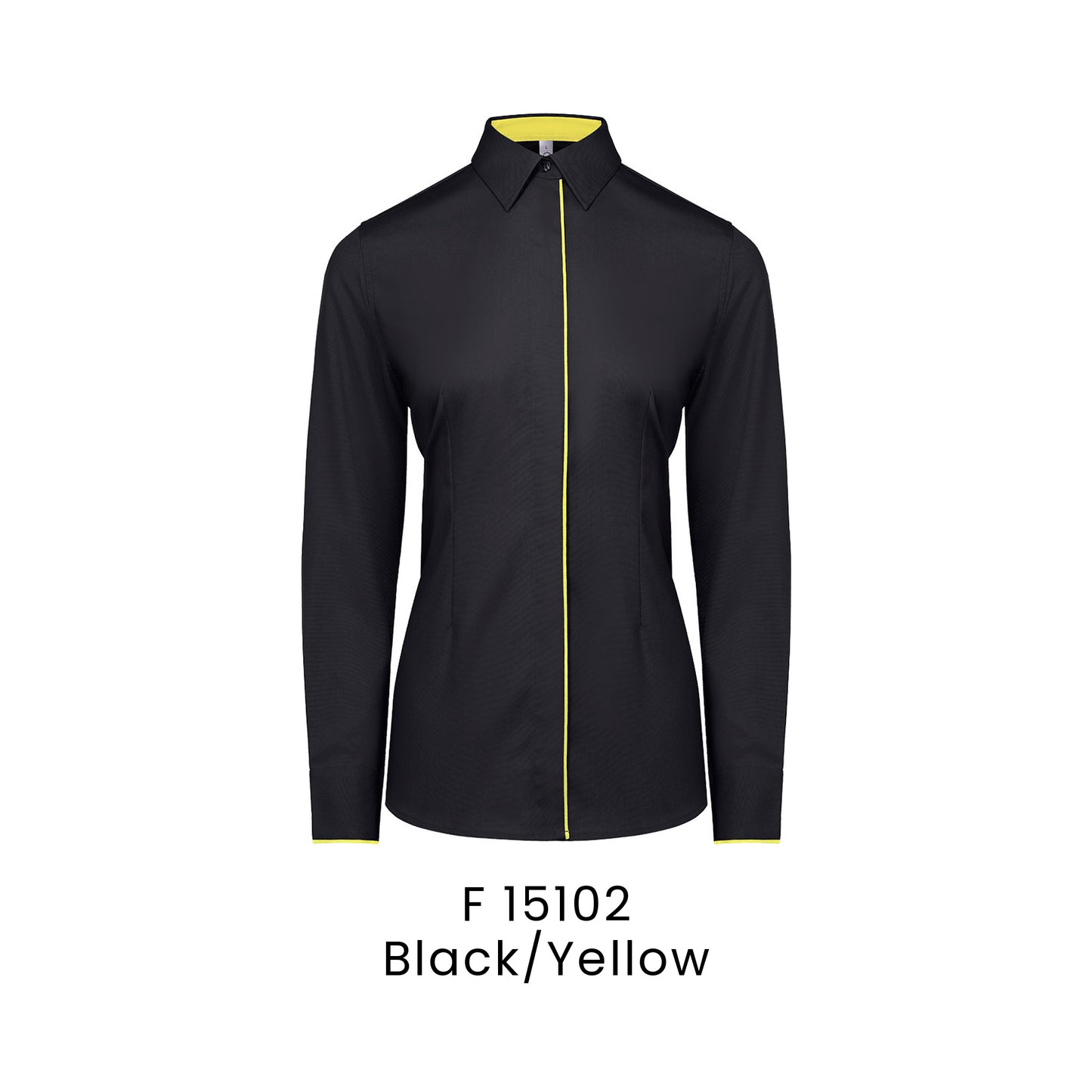 F 15102 Black/Yellow - F151 corporate uniform shirt