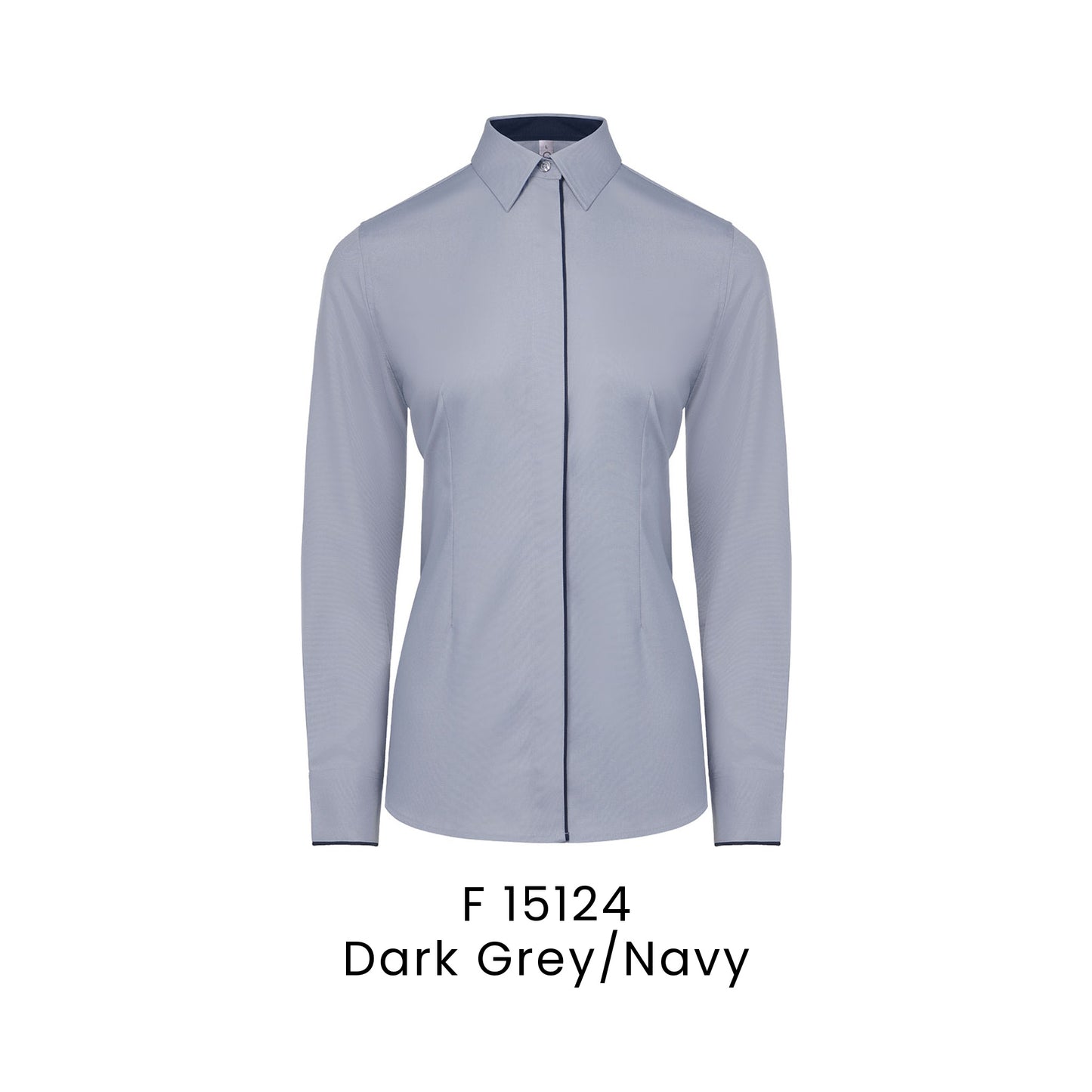 F 15124 Dark Grey/Navy - F151 corporate uniform shirt