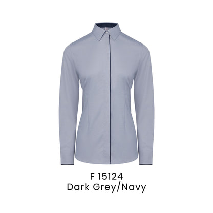F 15124 Dark Grey/Navy - F151 corporate uniform shirt