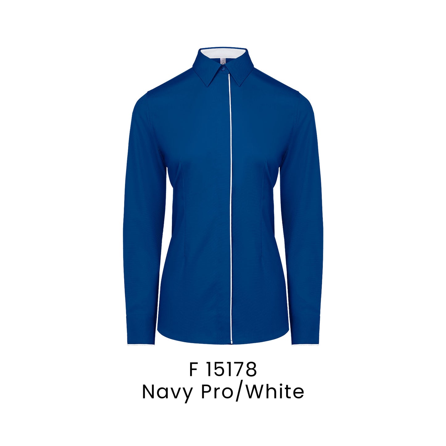 F 15178 Navy Pro/White - F151 corporate uniform shirt