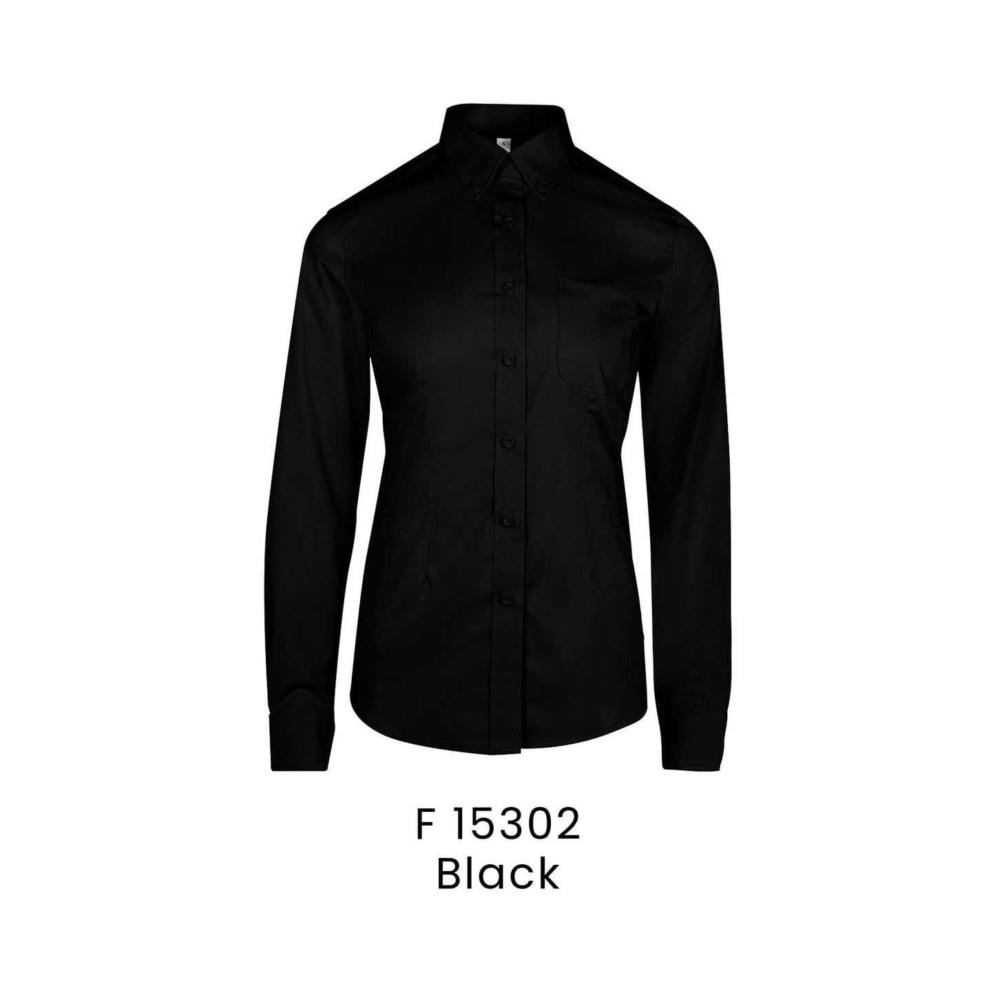 F 15302 Black - F153 corporate uniform shirt