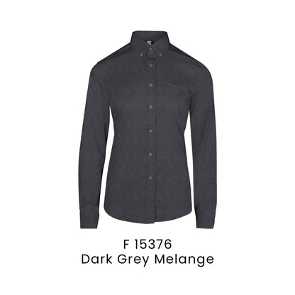 F 15376 Dark Grey Melange - F153 corporate uniform shirt