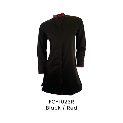 Corporate Uniform - Muslimah Long Sleeve 170gsm | Black / Red | FC-1023R | Artiztee