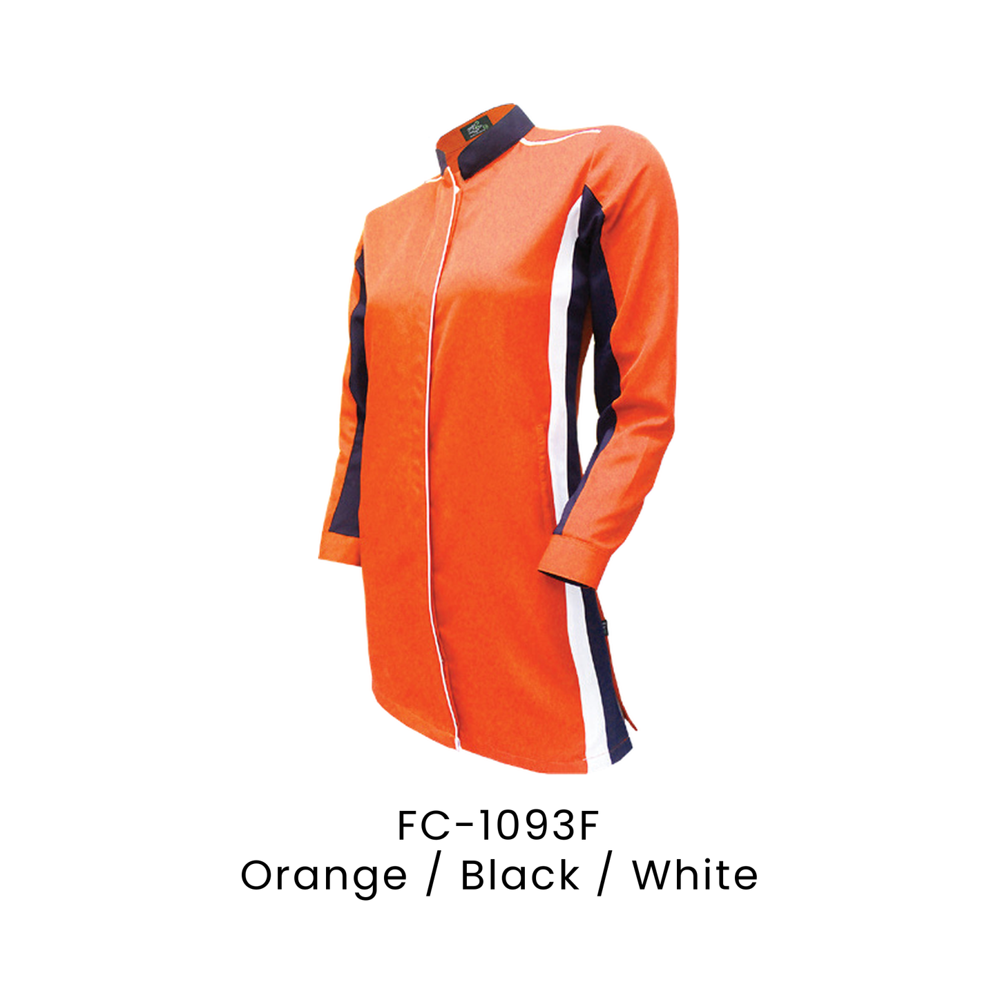 Corporate Uniform - Muslimah Long Sleeve 170gsm | Orange / Black / White | FC-1093F | Artiztee