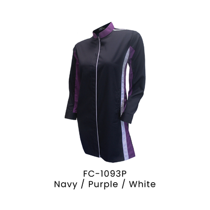 Corporate Uniform - Muslimah Long Sleeve 170gsm | Navy / Purple / White | FC-1093P | Artiztee