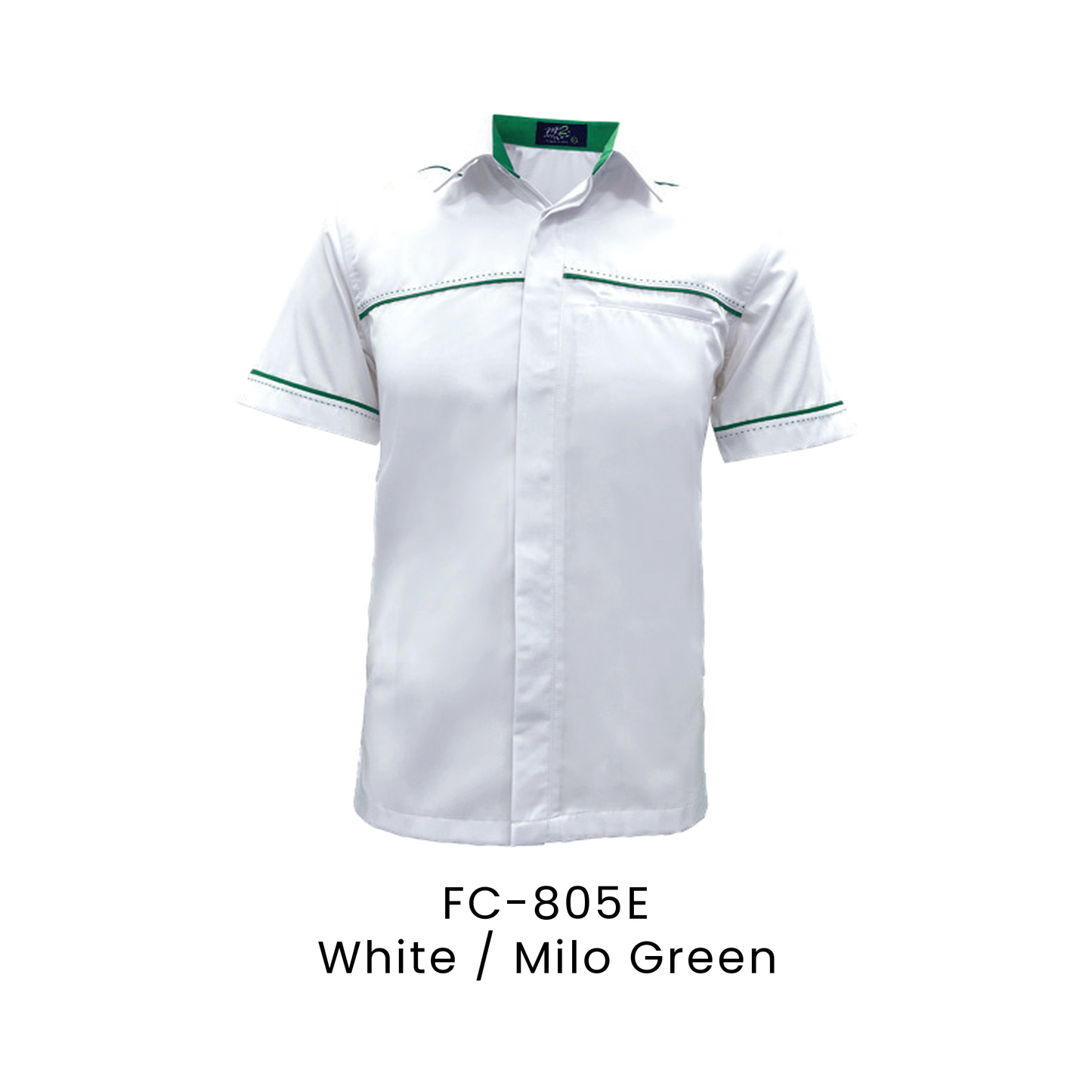 Corporate Uniform - Unisex Short Sleeve 170gsm | White / Milo Green | FC-805E | Artiztee