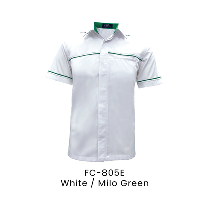 Corporate Uniform - Unisex Short Sleeve 170gsm | White / Milo Green | FC-805E | Artiztee