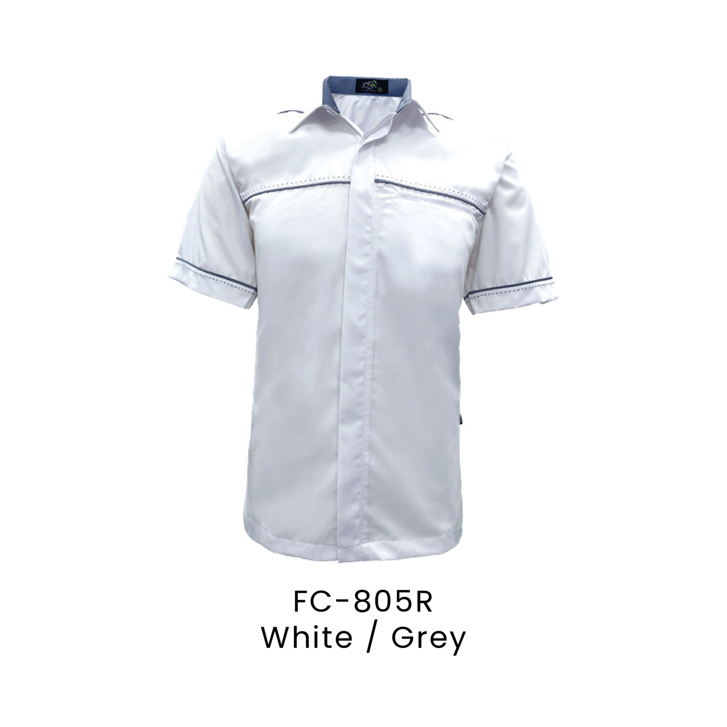 Corporate Uniform - Unisex Short Sleeve 170gsm | White / Grey | FC-805R | Artiztee