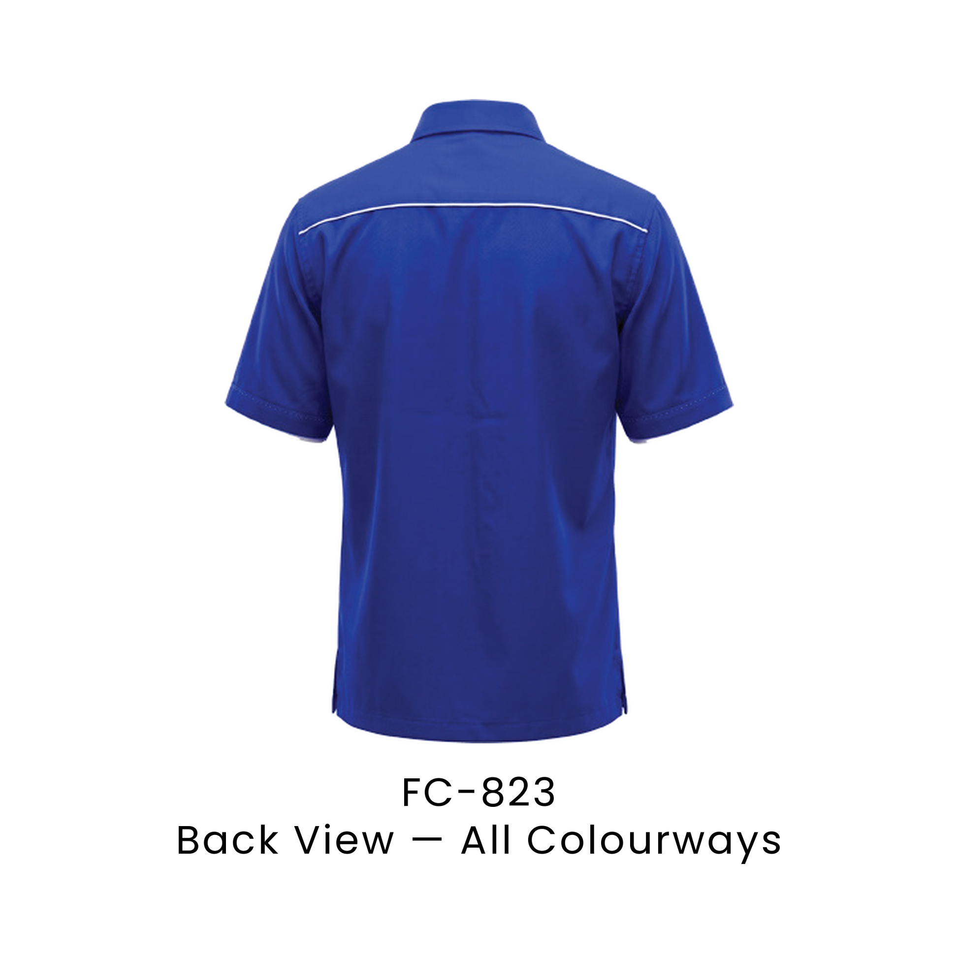 Corporate Uniform - Unisex Short Sleeve 170gsm | Back view, shared across all colourways — the trim colour shown is one example | FC-823 | Artiztee
