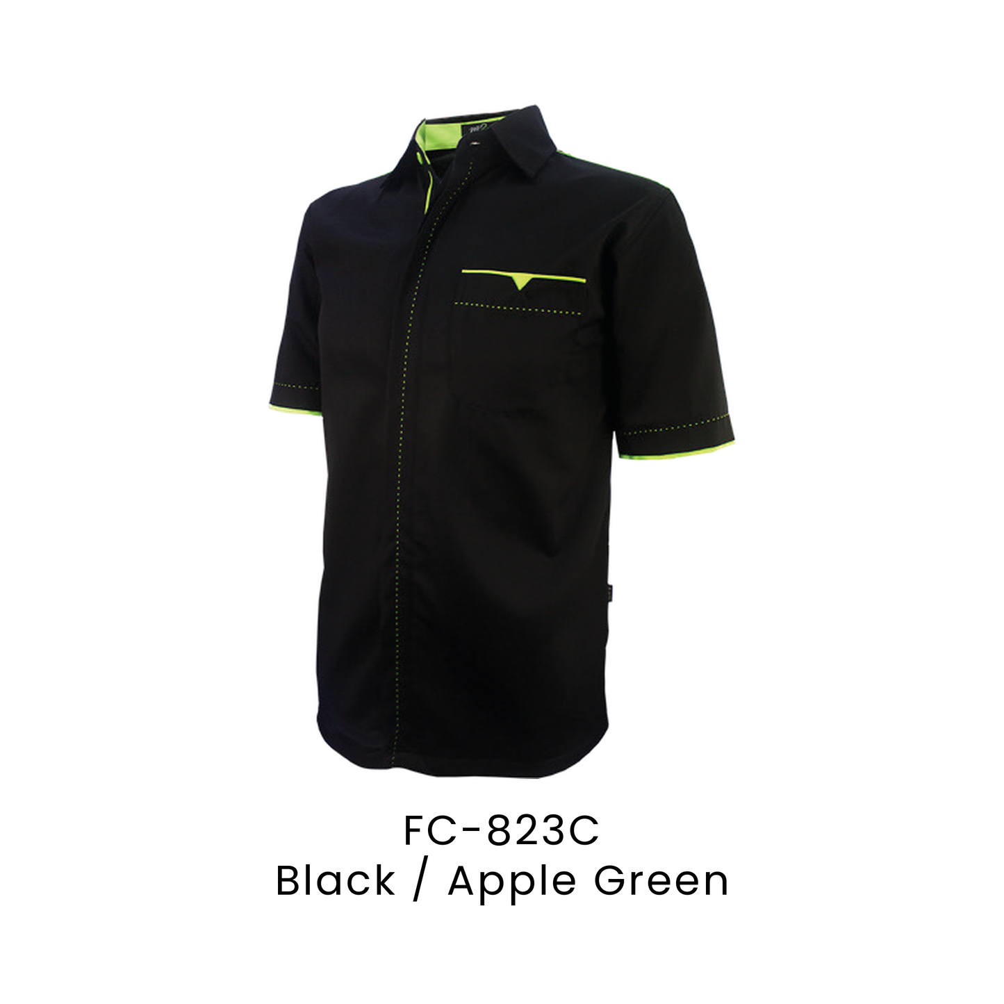 Corporate Uniform - Unisex Short Sleeve 170gsm | Black / Apple Green | FC-823C | Artiztee