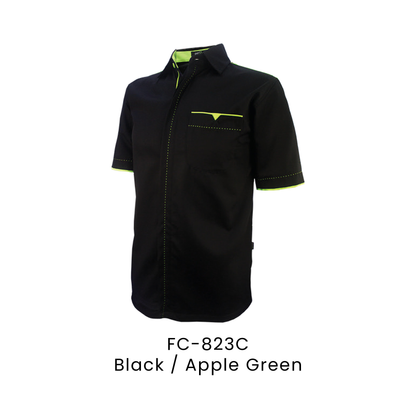 Corporate Uniform - Unisex Short Sleeve 170gsm | Black / Apple Green | FC-823C | Artiztee