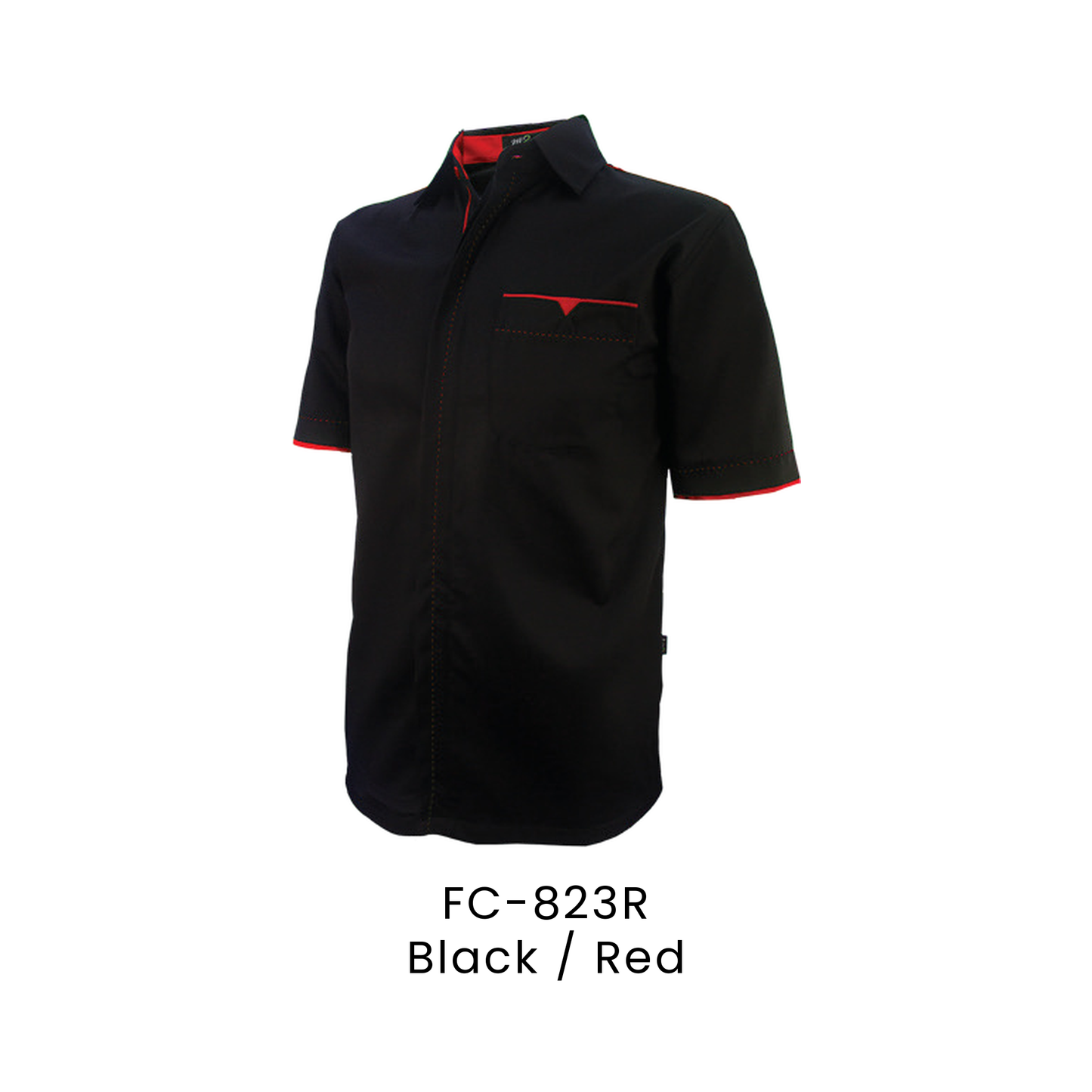 Corporate Uniform - Unisex Short Sleeve 170gsm | Black / Red | FC-823R | Artiztee