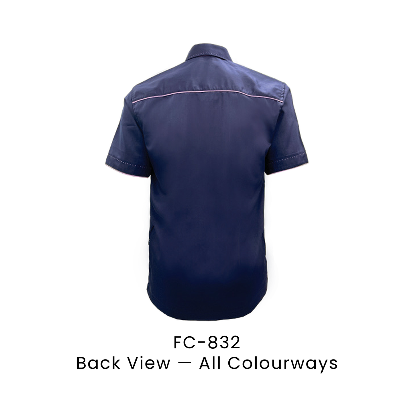 Corporate Uniform - Unisex Short Sleeve 170gsm | Back view, shared across all colourways — the trim colour shown is one example | FC-832 | Artiztee