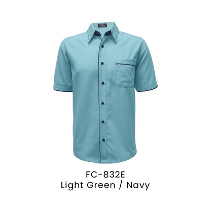 Corporate Uniform - Unisex Short Sleeve 170gsm | Light Green / Navy | FC-832E | Artiztee