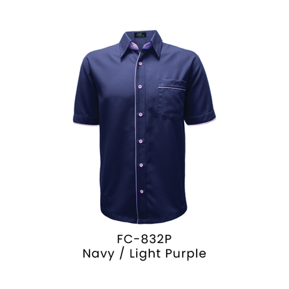 Corporate Uniform - Unisex Short Sleeve 170gsm | Navy / Light Purple | FC-832P | Artiztee
