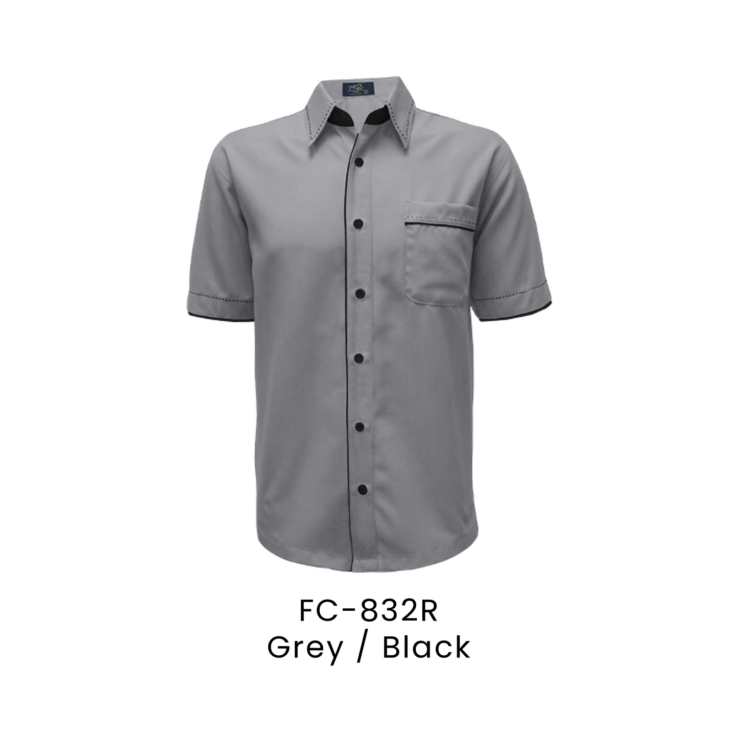 Corporate Uniform - Unisex Short Sleeve 170gsm | Grey / Black | FC-832R | Artiztee
