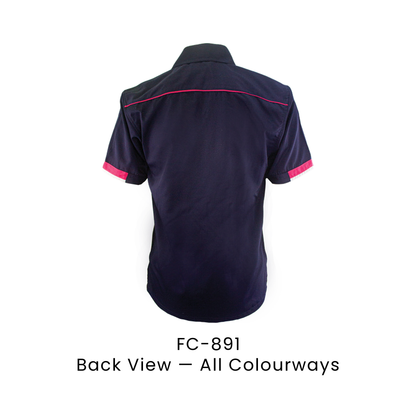 Corporate Uniform - Unisex Short Sleeve 170gsm | Back view, shared across all colourways — the trim colour shown is one example | FC-891 | Artiztee