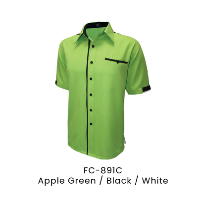 Corporate Uniform - Unisex Short Sleeve 170gsm | Apple Green / Black / White | FC-891C | Artiztee