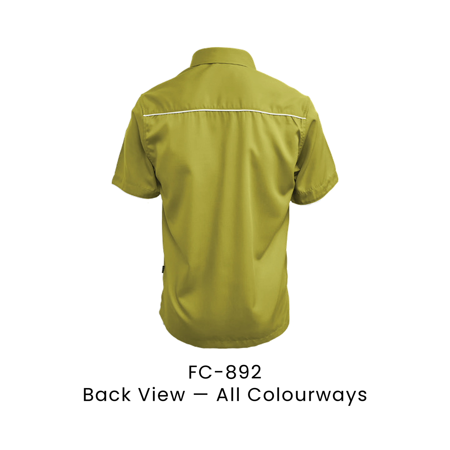 Corporate Uniform - Unisex Short Sleeve 170gsm | Back view, shared across all colourways — the trim colour shown is one example | FC-892 | Artiztee