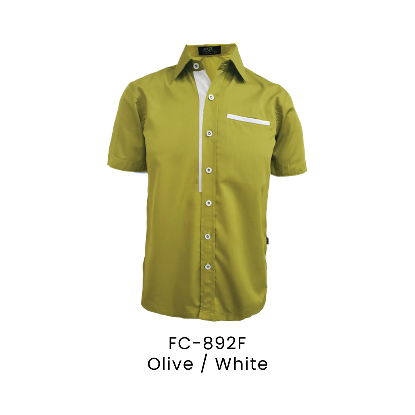 Corporate Uniform - Unisex Short Sleeve 170gsm | Olive / White | FC-892F | Artiztee