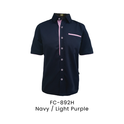 Corporate Uniform - Unisex Short Sleeve 170gsm | Navy / Light Purple | FC-892H | Artiztee