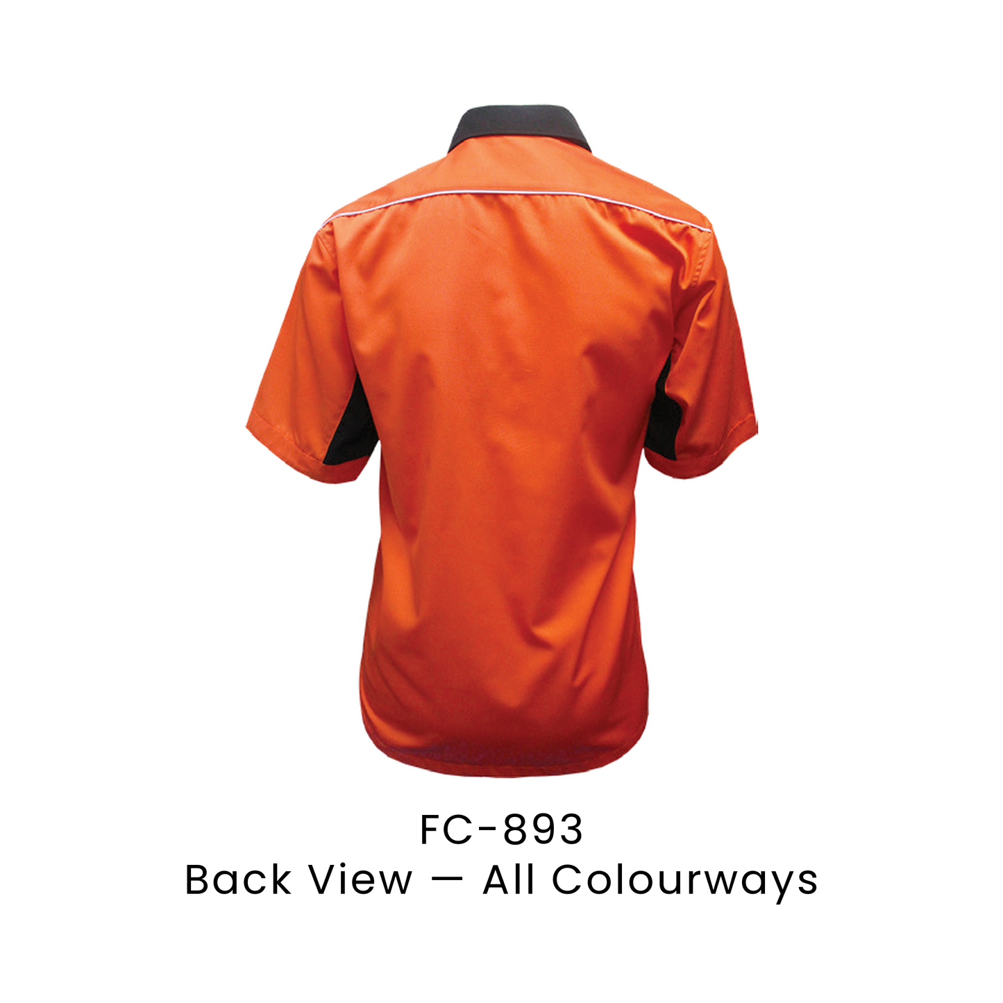 Corporate Uniform - Unisex Short Sleeve 170gsm | Back view, shared across all colourways — the trim colour shown is one example | FC-893 | Artiztee
