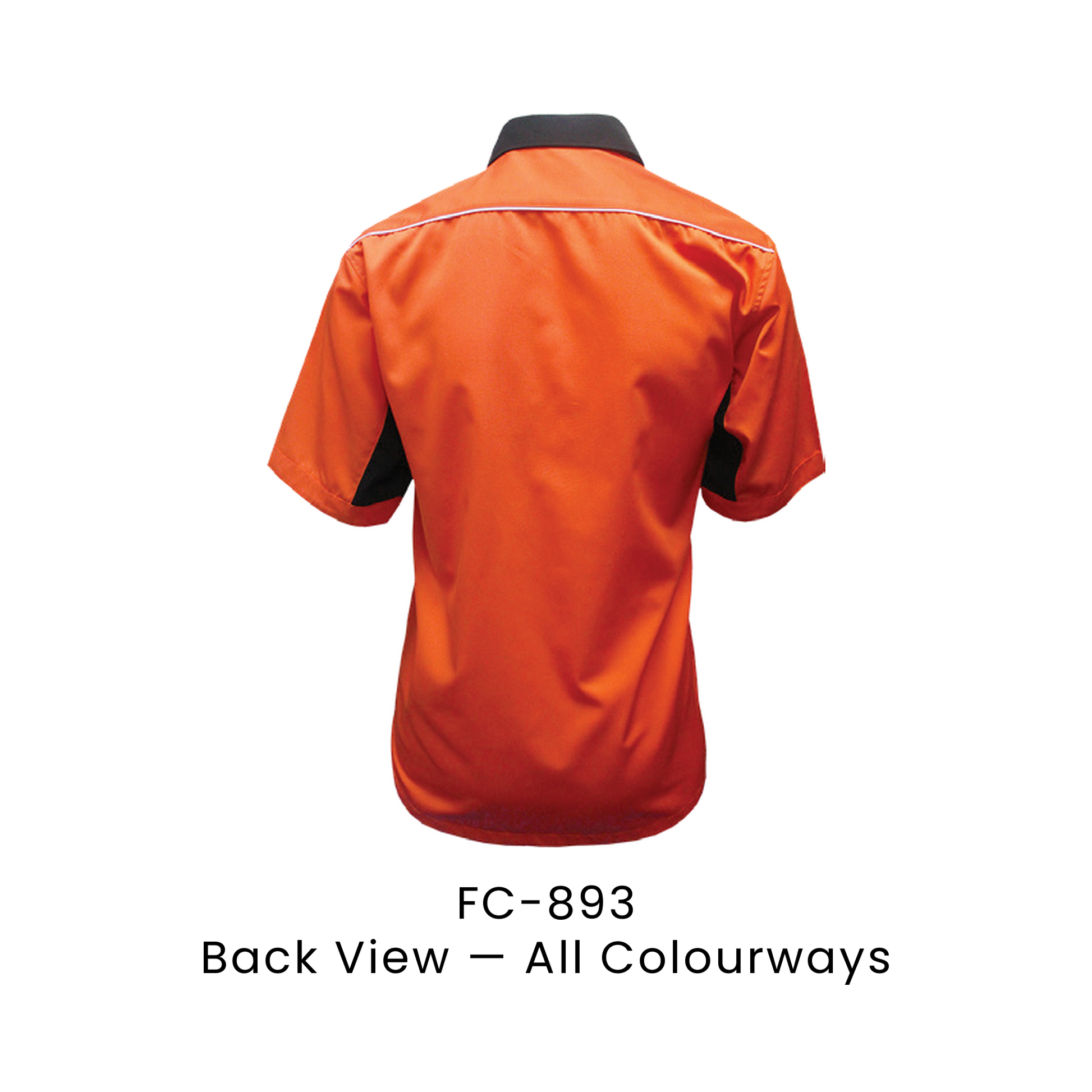 Corporate Uniform - Unisex Short Sleeve 170gsm | Back view, shared across all colourways — the trim colour shown is one example | FC-893 | Artiztee