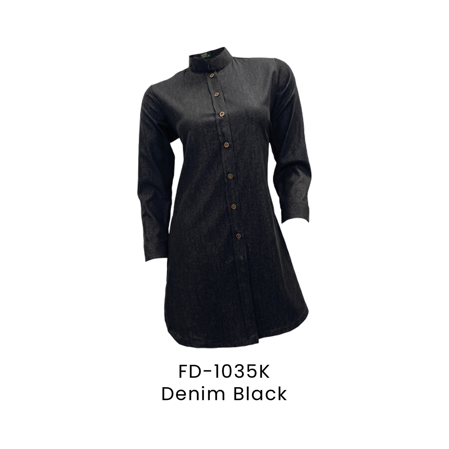 Corporate Uniform - Muslimah Long Sleeve Denim 200gsm | Denim Black | FD-1035K | Artiztee