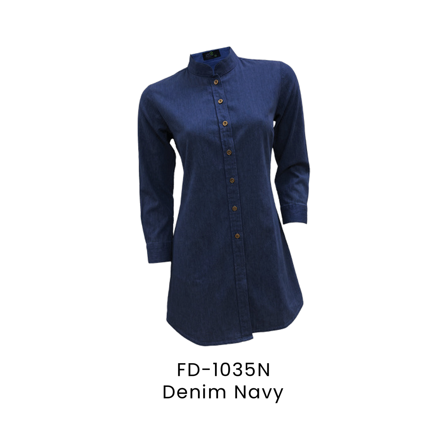 Corporate Uniform - Muslimah Long Sleeve Denim 200gsm | Denim Navy | FD-1035N | Artiztee