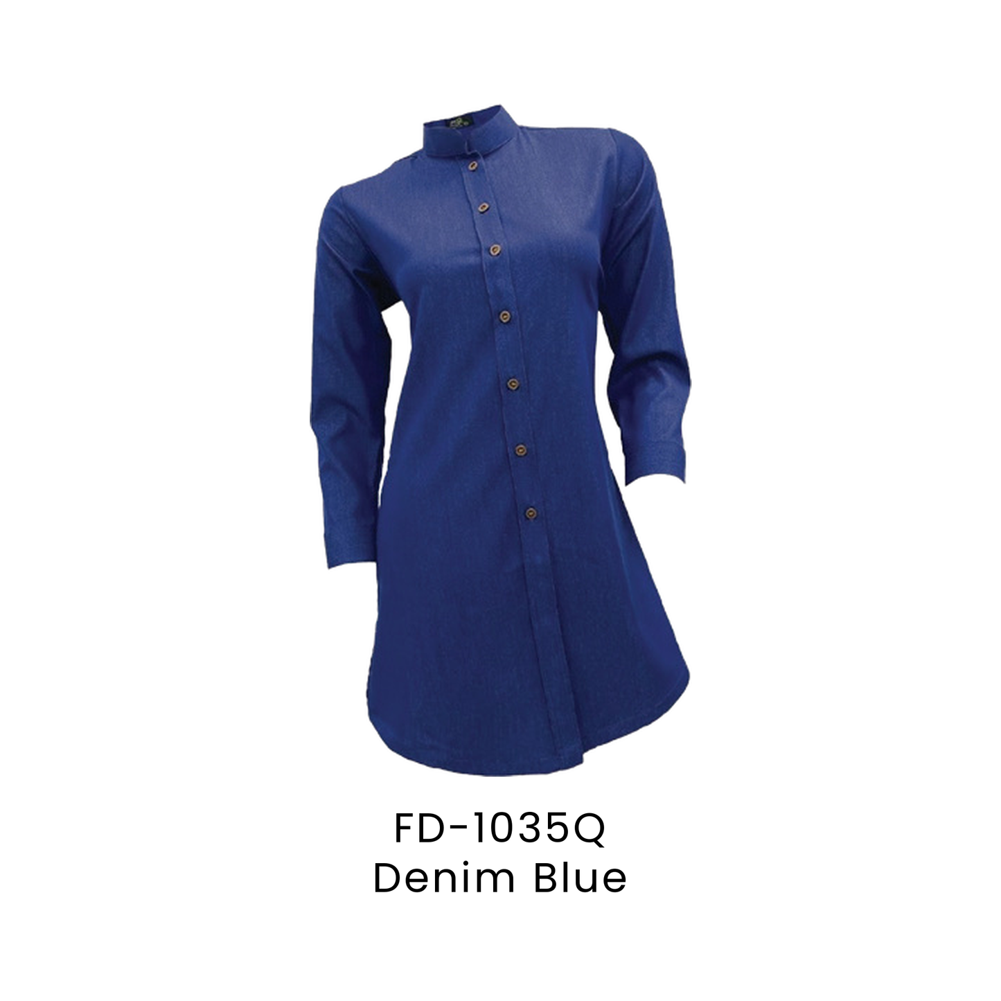 Corporate Uniform - Muslimah Long Sleeve Denim 200gsm | Denim Blue | FD-1035Q | Artiztee
