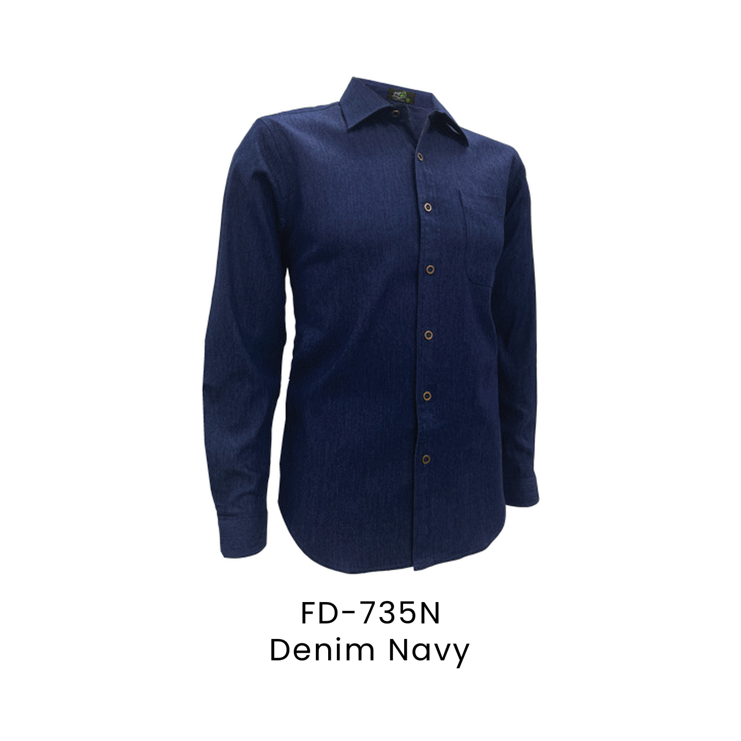 Corporate Uniform - Unisex Long Sleeve Denim 200gsm | Denim Navy | FD-735N | Artiztee