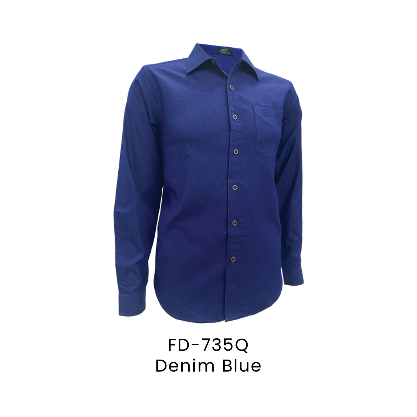 Corporate Uniform - Unisex Long Sleeve Denim 200gsm | Denim Blue | FD-735Q | Artiztee
