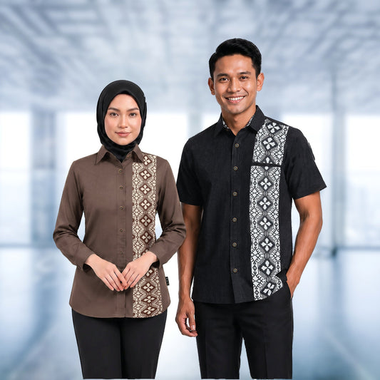 Corporate Uniform - Denimsoft Batik | 200gsm | FD-806 | FD-906 | Model | Artiztee