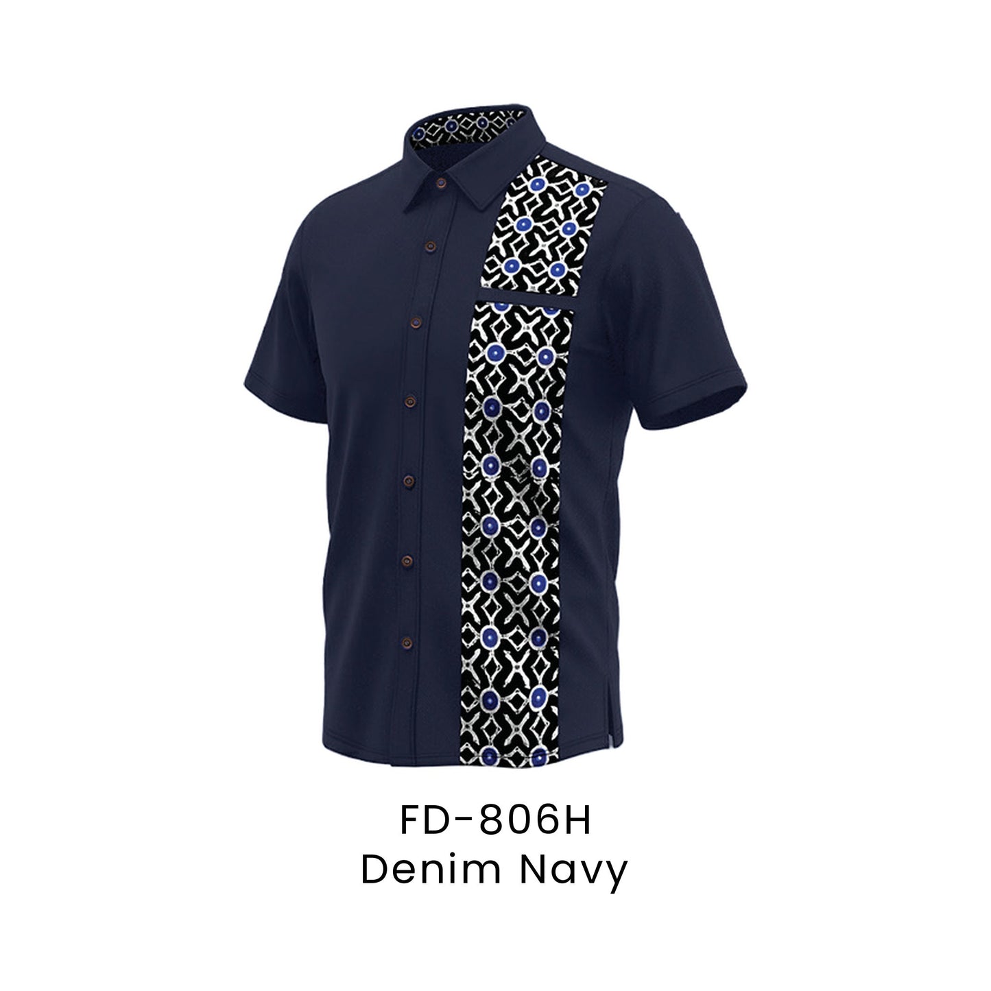 FD-806H Denim Navy - FD-806 unisex corporate uniform shirt