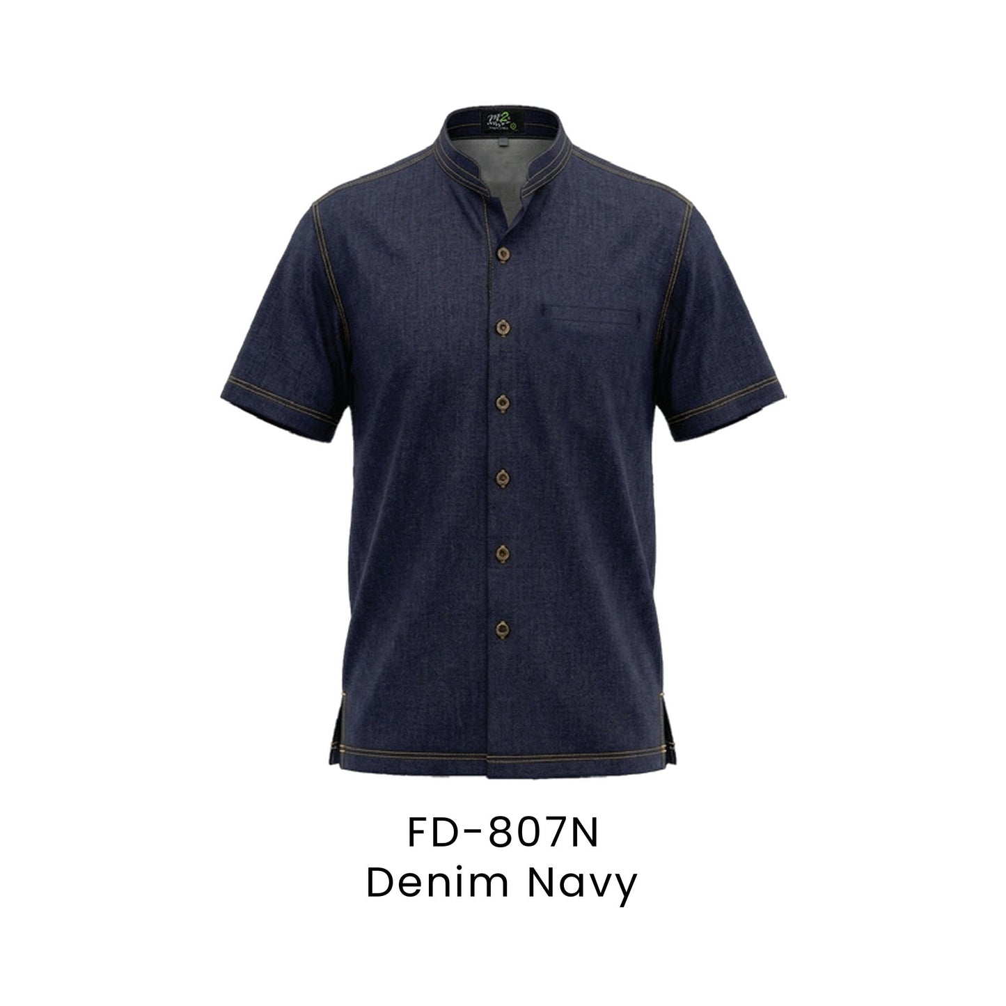FD-807N Denim Navy - FD-807 unisex corporate uniform shirt