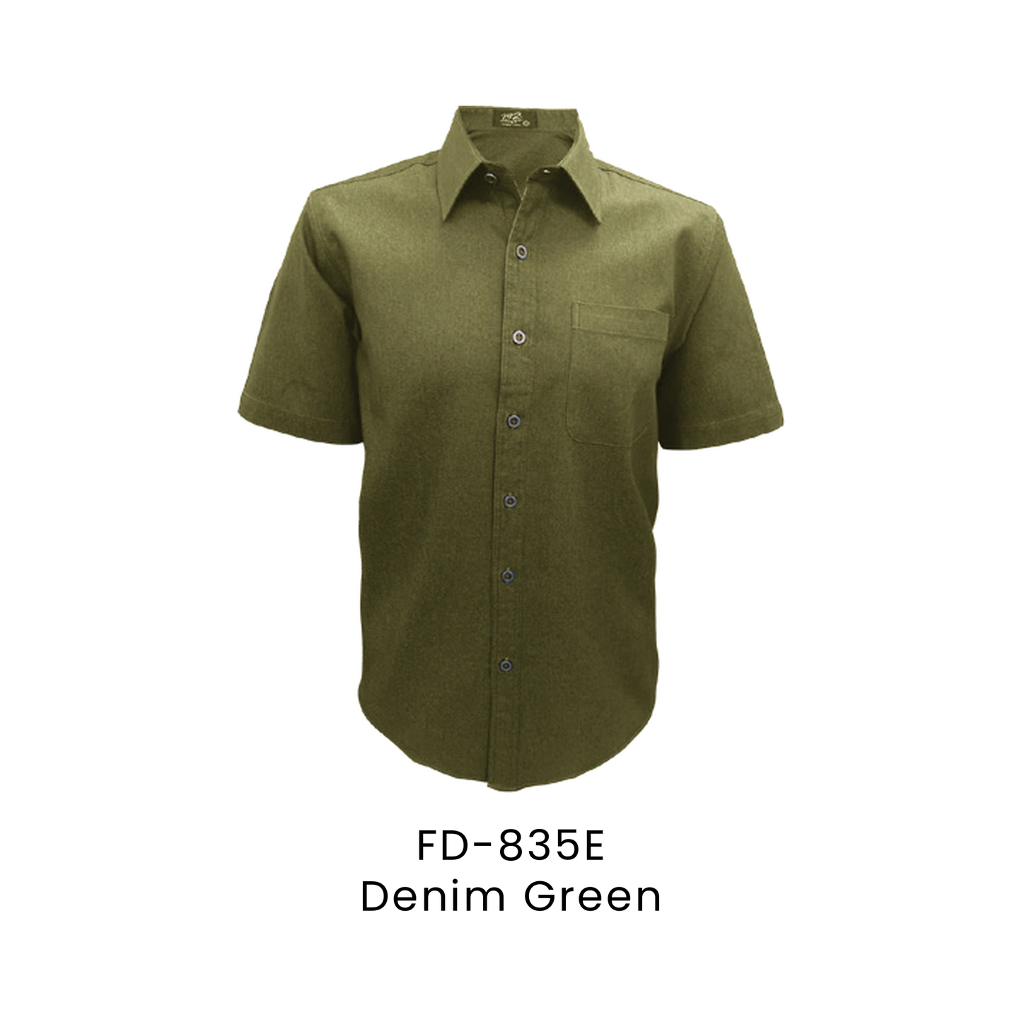 Corporate Uniform - Unisex Short Sleeve Denim 200gsm | Denim Green | FD-835E | Artiztee