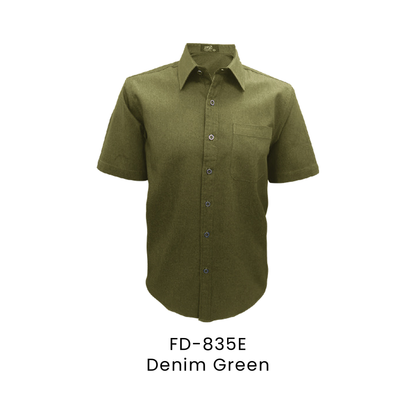 Corporate Uniform - Unisex Short Sleeve Denim 200gsm | Denim Green | FD-835E | Artiztee