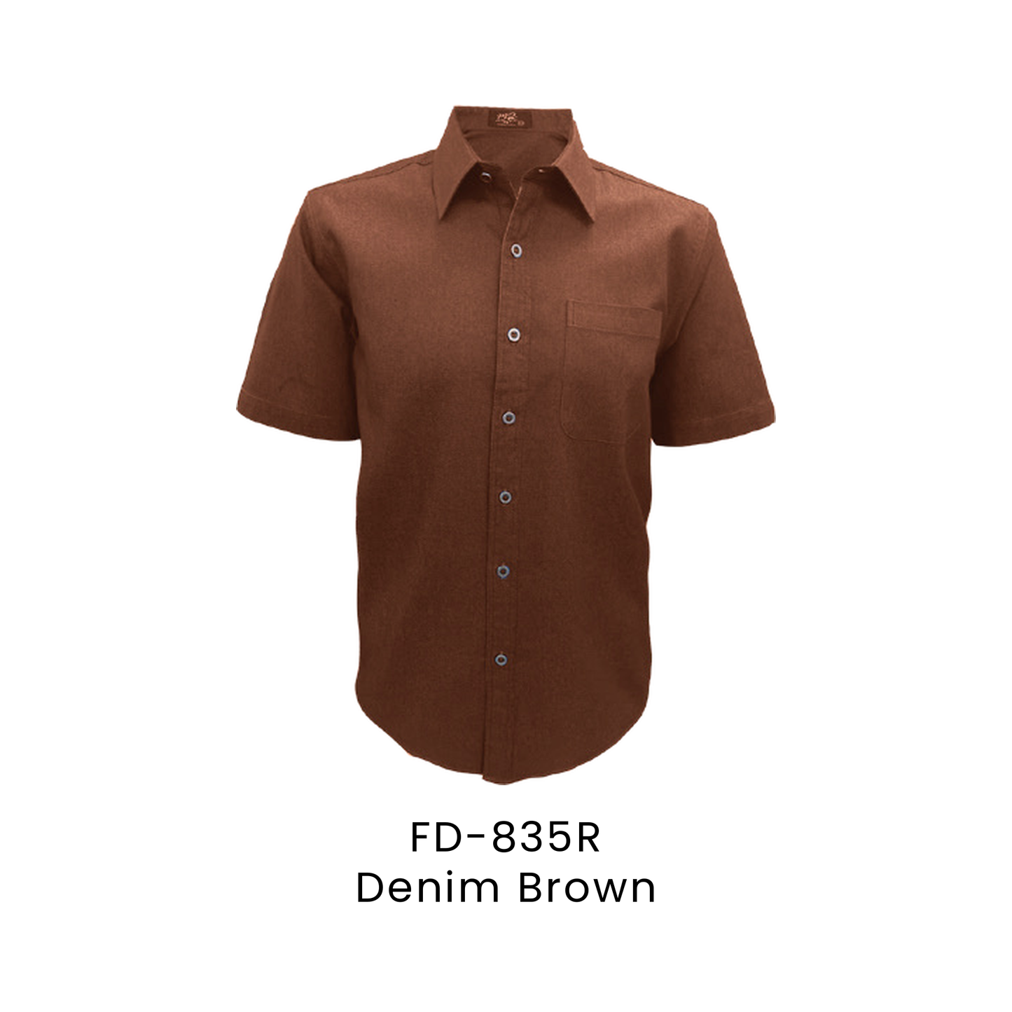Corporate Uniform - Unisex Short Sleeve Denim 200gsm | Denim Brown | FD-835R | Artiztee