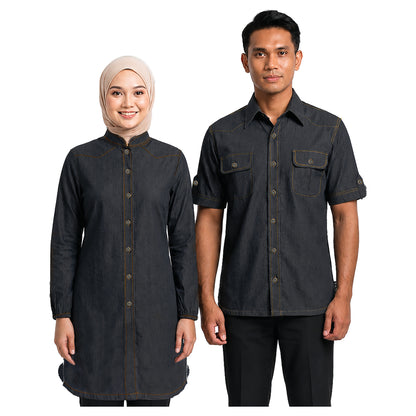 FD-882 and FD-1082 corporate uniform shirts worn by models