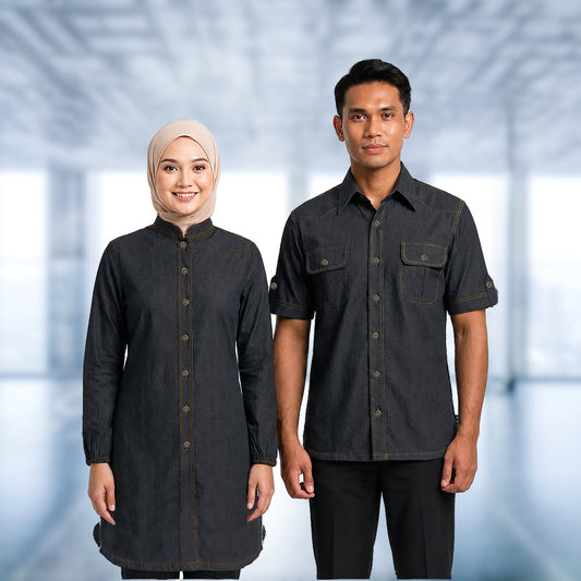 Corporate Uniform - Denimsoft | 150gsm | FD-882 | FD-1082 | Model | Artiztee
