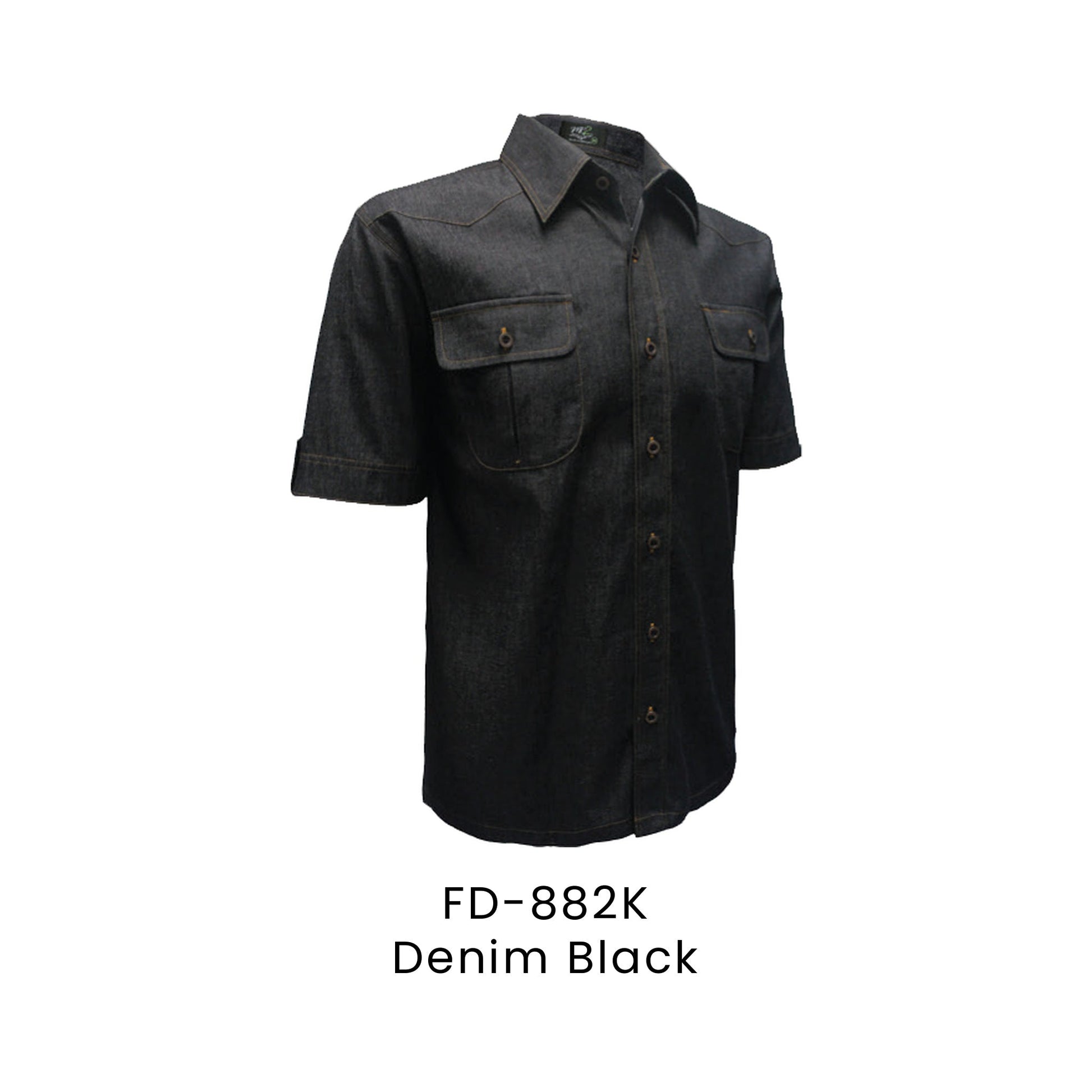 FD-882K Denim Black - FD-882 unisex corporate uniform shirt
