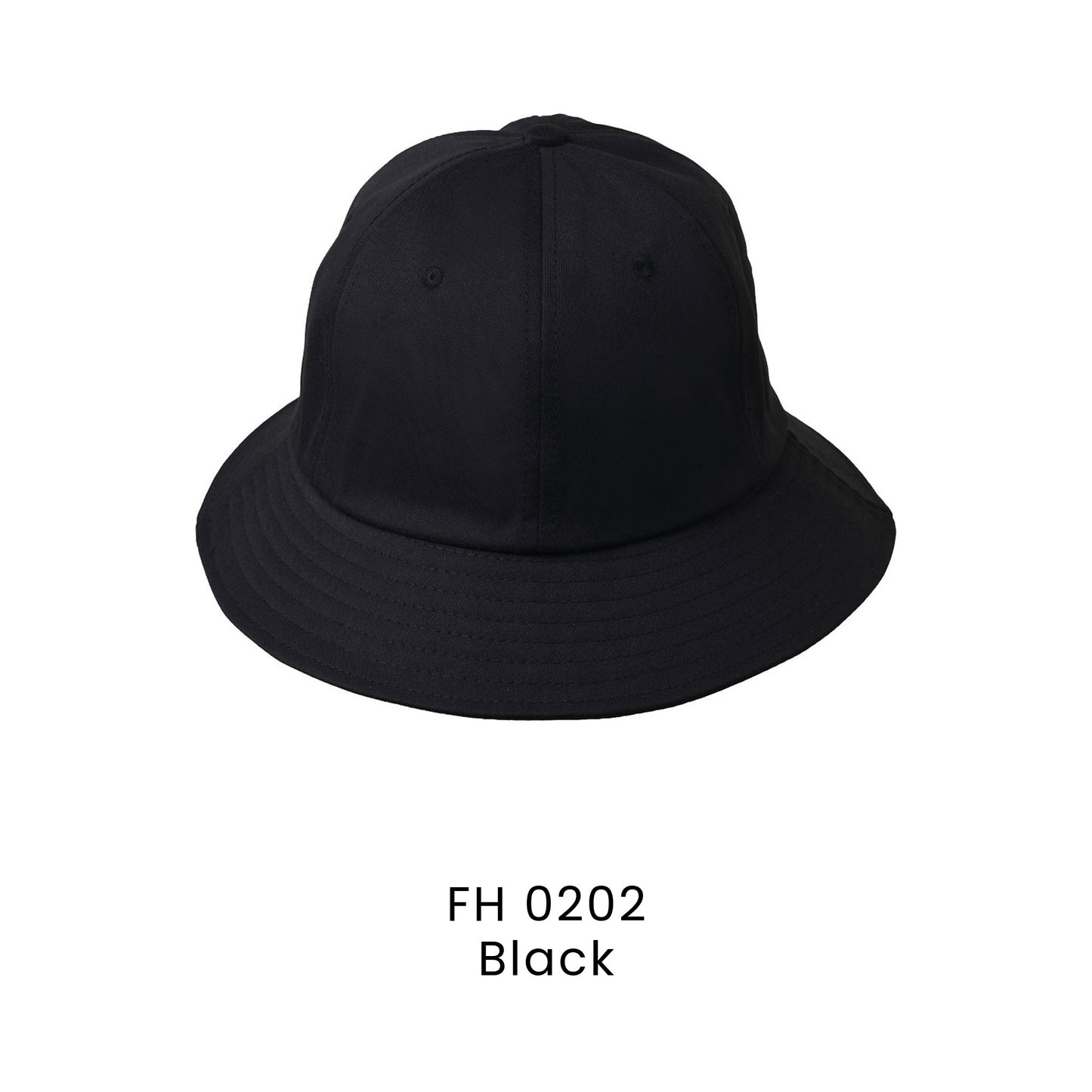 FH 0202 Black - FH02 fisherman bucket hat